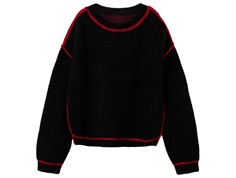 Name It striktrøje sort med rød detalje